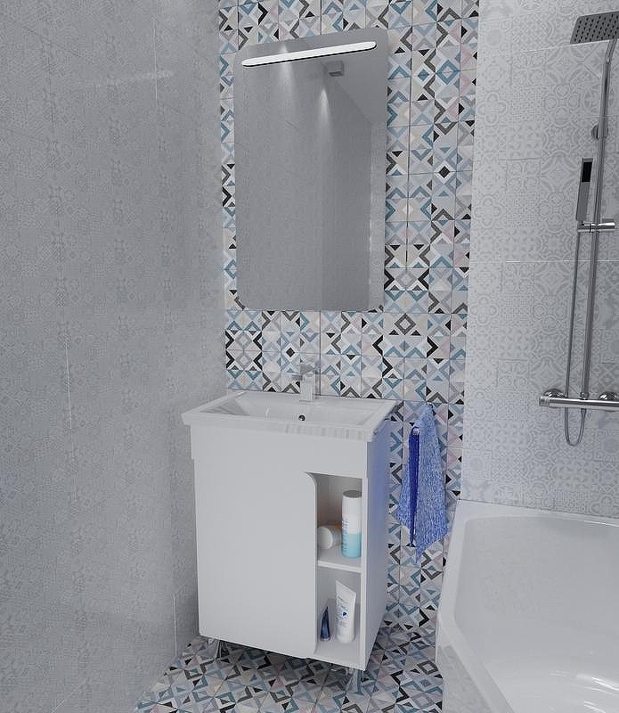 Тумба под раковину 1MarKa Nuvo 60 У76055 Белая глянцевая, купить, цена, заказать, магазин, доставка, скидка, промокод, купить, цена, заказать, магазин, доставка, скидка, промокод