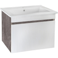 Тумба под раковину Runo Модена 75 00-00001426 подвесная Железный камень Белая, купить, цена, заказать, магазин, доставка, скидка, промокод, купить, цена, заказать, магазин, доставка, скидка, промокод