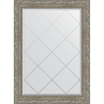 Зеркало Evoform Exclusive-G 102х75 BY 4186 с гравировкой в багетной раме - Виньетка античное серебро 85