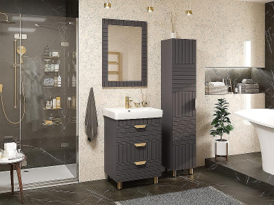 Зеркало Brevita Gloster 60 GLOS-02060-48-2 Графит матовый