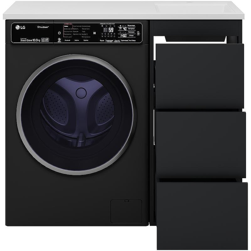 Тумба под раковину Brevita Grafit 100 GRA-01040-013Я Графит матовый, купить, цена, заказать, магазин, доставка, скидка, промокод, купить, цена, заказать, магазин, доставка, скидка, промокод