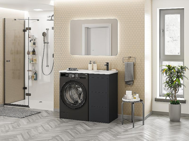 Тумба под раковину Brevita Grafit 100 GRA-01040-013Я Графит матовый, купить, цена, заказать, магазин, доставка, скидка, промокод, купить, цена, заказать, магазин, доставка, скидка, промокод