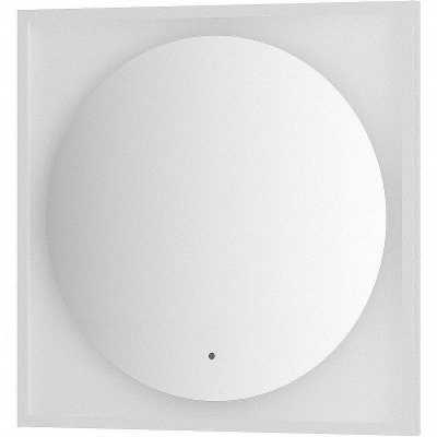 Зеркало Defesto Eclipce 70х70 DF 2227R с подсветкой 15W-4500К/в багетной раме/ИК - выключатель/Нейтральный белый свет/Белая рама