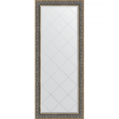 Зеркало Evoform Exclusive-G Floor 204х84 BY 6332 с гравировкой в багетной раме - Вензель серебряный 101