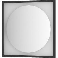 Зеркало Defesto Eclipce 60х60 DF 2221 с подсветкой 12W-4500К/в багетной раме/Без выключателя/Нейтральный белый свет/Черная рама, купить, цена, заказать, магазин, доставка, скидка, промокод, купить, цена, заказать, магазин, доставка, скидка, промокод