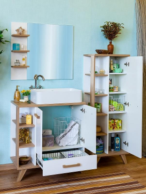 Шкаф пенал Sanflor Ингрид 50 С000005877 Белый