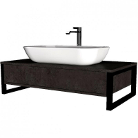 Тумба под раковину 1MarKa Grunge Loft 90П У85849 подвесная Бетон темно-серый, купить, цена, заказать, магазин, доставка, скидка, промокод, купить, цена, заказать, магазин, доставка, скидка, промокод