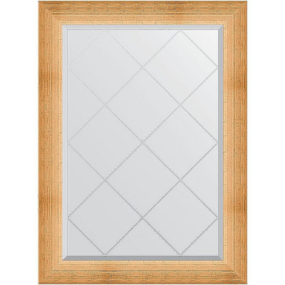 Зеркало Evoform Exclusive-G 104х76 BY 4521 с гравировкой в багетной раме - Травленое золото 87