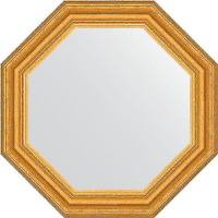 Зеркало Evoform Octagon 53х53 BY 3733 в багетной раме - Состаренное золото 67, купить, цена, заказать, магазин, доставка, скидка, промокод, купить, цена, заказать, магазин, доставка, скидка, промокод