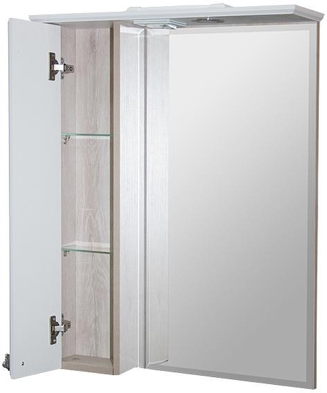 Зеркало со шкафом Mixline Версаль 62 L 535000 с подсветкой Белое дерево, купить, цена, заказать, магазин, доставка, скидка, промокод, купить, цена, заказать, магазин, доставка, скидка, промокод