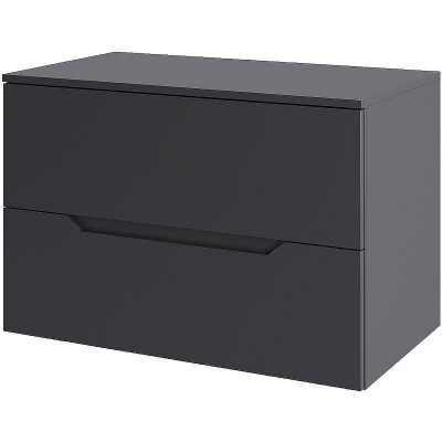 Тумба под раковину Orange Line 80 Li-80TugMDF подвесная Графит матовый