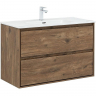 Тумба под раковину Aquanet Милан 100 336380 подвесная Дуб рустикальный, купить, цена, заказать, магазин, доставка, скидка, промокод, купить, цена, заказать, магазин, доставка, скидка, промокод