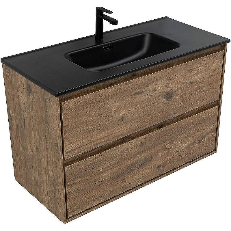 Тумба под раковину Aquanet Милан 100 336380 подвесная Дуб рустикальный, купить, цена, заказать, магазин, доставка, скидка, промокод, купить, цена, заказать, магазин, доставка, скидка, промокод