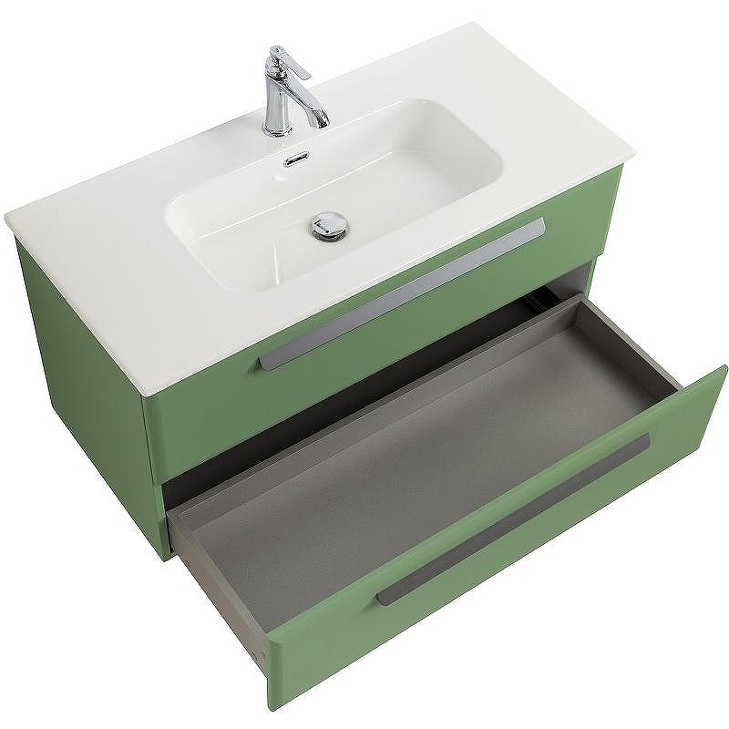 Тумба под раковину Cezares Eco-Cer-N 100 ECO-CER-N-1000-2C-SO-PS-P подвесная Фисташковый Софт без ручек, купить, цена, заказать, магазин, доставка, скидка, промокод, купить, цена, заказать, магазин, доставка, скидка, промокод