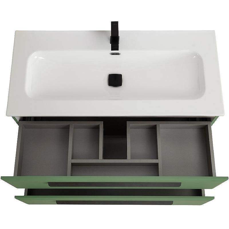 Тумба под раковину Cezares Eco-Cer-N 100 ECO-CER-N-1000-2C-SO-PS-P подвесная Фисташковый Софт без ручек, купить, цена, заказать, магазин, доставка, скидка, промокод, купить, цена, заказать, магазин, доставка, скидка, промокод