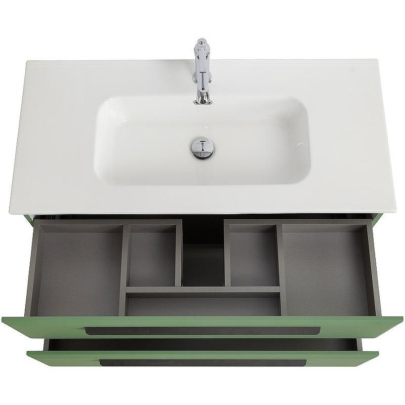 Тумба под раковину Cezares Eco-Cer-N 100 ECO-CER-N-1000-2C-SO-PS-P подвесная Фисташковый Софт без ручек, купить, цена, заказать, магазин, доставка, скидка, промокод, купить, цена, заказать, магазин, доставка, скидка, промокод