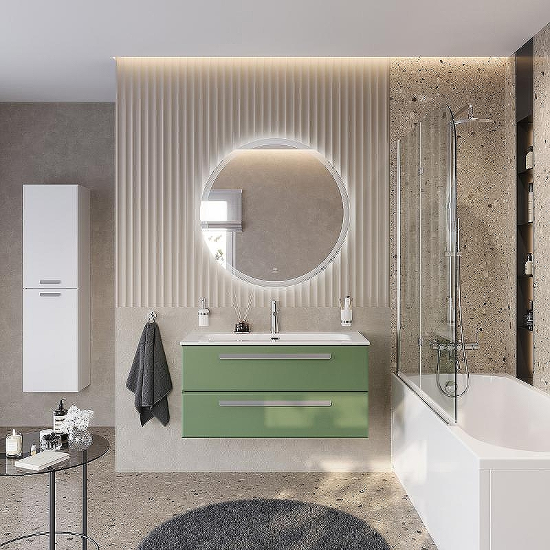 Тумба под раковину Cezares Eco-Cer-N 100 ECO-CER-N-1000-2C-SO-PS-P подвесная Фисташковый Софт без ручек, купить, цена, заказать, магазин, доставка, скидка, промокод, купить, цена, заказать, магазин, доставка, скидка, промокод