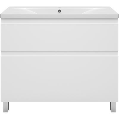 Тумба с раковиной Misty Лаки 100 УТ000024250 Белая глянцевая