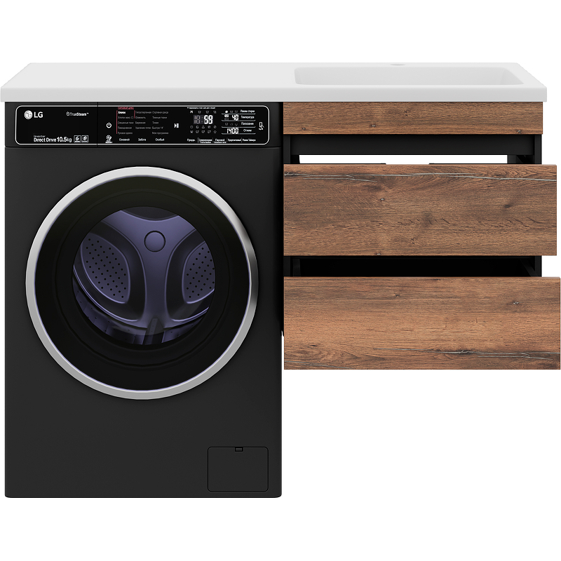 Тумба под раковину Misty Коломбо 120 П-Кол06060-011П2Я подвесная Дуб Галифакс Антрацит, купить, цена, заказать, магазин, доставка, скидка, промокод, купить, цена, заказать, магазин, доставка, скидка, промокод