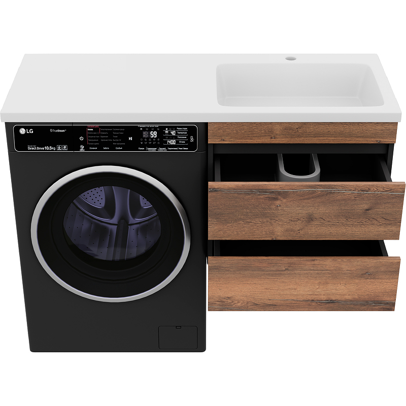 Тумба под раковину Misty Коломбо 120 П-Кол06060-011П2Я подвесная Дуб Галифакс Антрацит, купить, цена, заказать, магазин, доставка, скидка, промокод, купить, цена, заказать, магазин, доставка, скидка, промокод