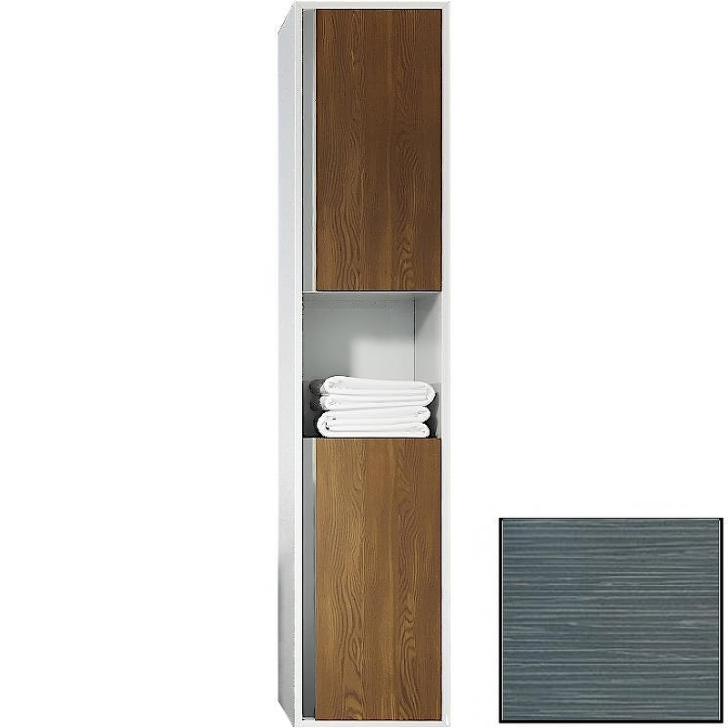 Шкаф пенал SanVit Контур 32 pkontur с фактурой под дерево вертикальные ручки подвесной Шелк Сталь, купить, цена, заказать, магазин, доставка, скидка, промокод, купить, цена, заказать, магазин, доставка, скидка, промокод