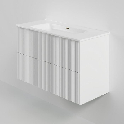 Тумба под раковину La Fenice Terra Twin 100 FNC-01-TER-B-100-2 подвесная Белая матовая