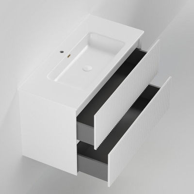 Тумба под раковину La Fenice Terra Twin 100 FNC-01-TER-B-100-2 подвесная Белая матовая