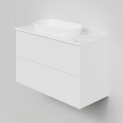 Тумба под раковину La Fenice Terra Twin 100 FNC-01-TER-B-100-2 подвесная Белая матовая