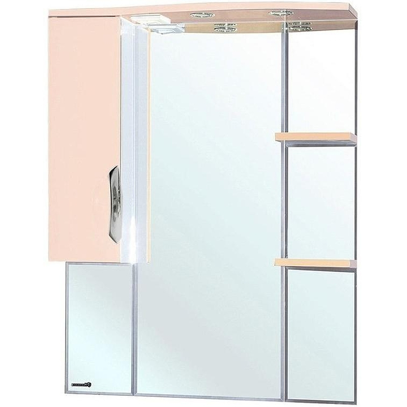 Зеркало со шкафом Bellezza Лагуна 85 L 4612114002076 с подсветкой L Бежевое Белое, купить, цена, заказать, магазин, доставка, скидка, промокод, купить, цена, заказать, магазин, доставка, скидка, промокод