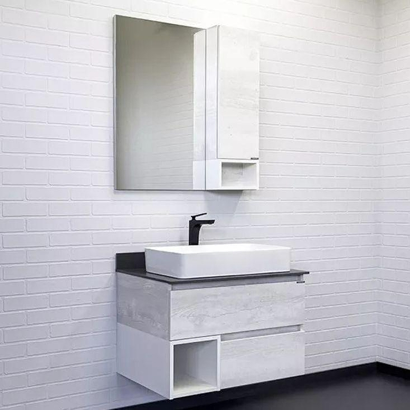 Тумба с раковиной Comforty Прага 75 00-00014831 подвесная Дуб белый, купить, цена, заказать, магазин, доставка, скидка, промокод, купить, цена, заказать, магазин, доставка, скидка, промокод