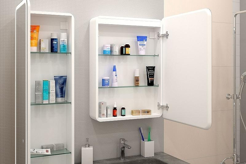 Зеркальный шкаф Art&Max Platino AM-Pla-600-800-1D-R-DS-F с подсветкой с сенсорным выключателем Белый, купить, цена, заказать, магазин, доставка, скидка, промокод, купить, цена, заказать, магазин, доставка, скидка, промокод