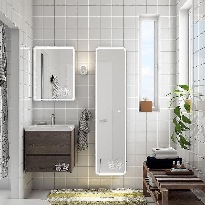 Зеркальный шкаф Art&Max Platino AM-Pla-600-800-1D-R-DS-F с подсветкой с сенсорным выключателем Белый, купить, цена, заказать, магазин, доставка, скидка, промокод, купить, цена, заказать, магазин, доставка, скидка, промокод