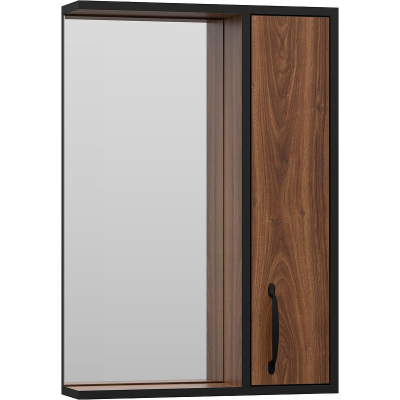 Зеркало со шкафом Misty Кедр 50 R П-Кед04050-011П Орех Черное
