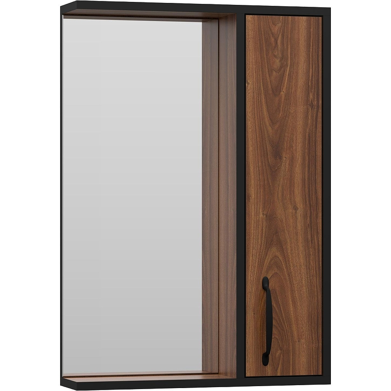 Зеркало со шкафом Misty Кедр 50 R П-Кед04050-011П Орех Черное, купить, цена, заказать, магазин, доставка, скидка, промокод, купить, цена, заказать, магазин, доставка, скидка, промокод