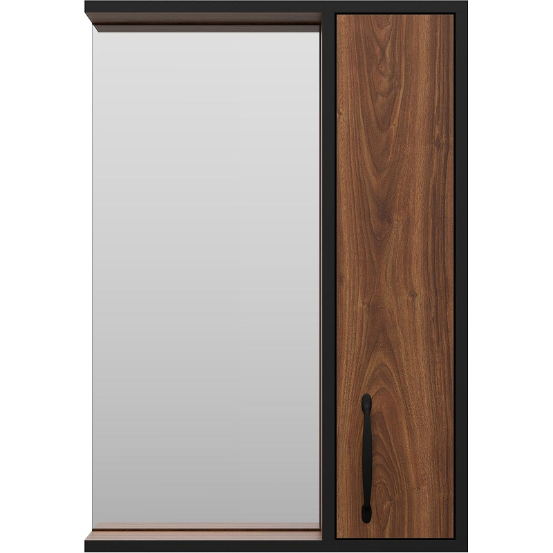 Зеркало со шкафом Misty Кедр 50 R П-Кед04050-011П Орех Черное, купить, цена, заказать, магазин, доставка, скидка, промокод, купить, цена, заказать, магазин, доставка, скидка, промокод