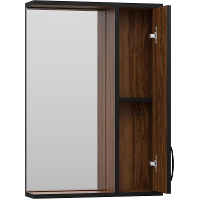Зеркало со шкафом Misty Кедр 50 R П-Кед04050-011П Орех Черное