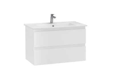 Тумба с раковиной Creavit Alinda 80 AD0080.10.PB +SU080 подвесная цвет Белый