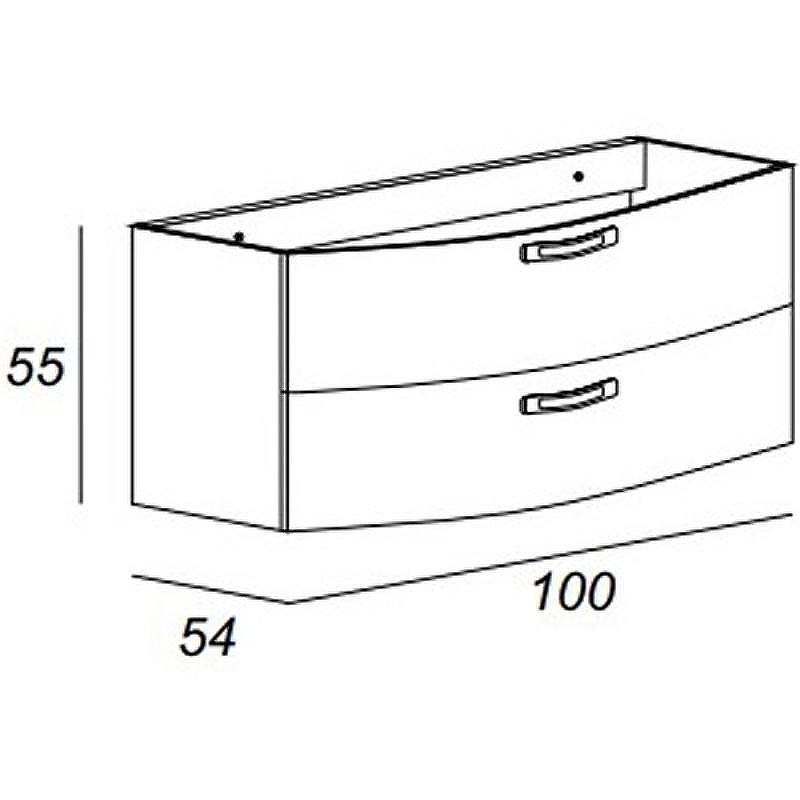 Тумба под раковину Cezares Comfort 100 54281 подвесная Bianco lucido, купить, цена, заказать, магазин, доставка, скидка, промокод, купить, цена, заказать, магазин, доставка, скидка, промокод