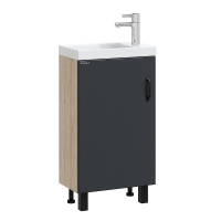 Тумба под раковину Onika Тимбер 45 L 104509 цвет Дуб сонома Серый, купить, цена, заказать, магазин, доставка, скидка, промокод, купить, цена, заказать, магазин, доставка, скидка, промокод