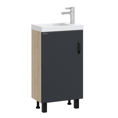 Тумба под раковину Onika Тимбер 45 L 104509 цвет Дуб сонома Серый