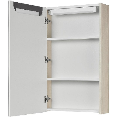 Зеркальный шкаф Aquaton Верди PRO 50 1A195802VDAV0 с подсветкой Белый Ясень фабрик