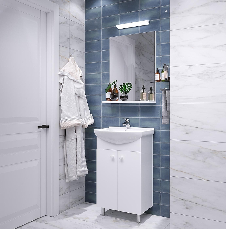 Комплект мебели для ванной Grossman Eco Line 60 106051-2 цвет Белый, купить, цена, заказать, магазин, доставка, скидка, промокод, купить, цена, заказать, магазин, доставка, скидка, промокод