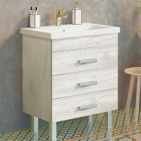 Тумба с раковиной Comforty Никосия 70Н 00-00005793 Дуб белый, купить, цена, заказать, магазин, доставка, скидка, промокод, купить, цена, заказать, магазин, доставка, скидка, промокод