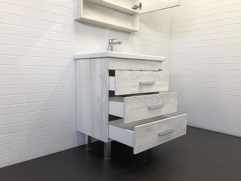 Тумба с раковиной Comforty Никосия 70Н 00-00005793 Дуб белый, купить, цена, заказать, магазин, доставка, скидка, промокод, купить, цена, заказать, магазин, доставка, скидка, промокод