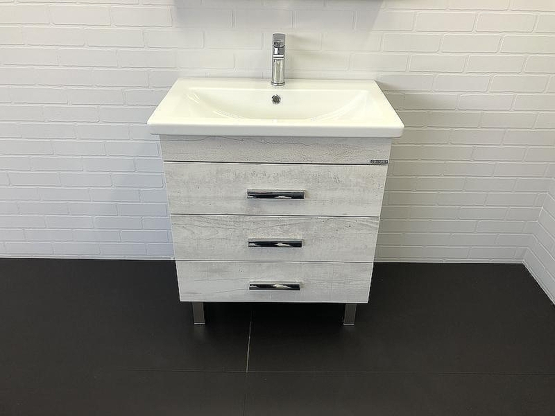 Тумба с раковиной Comforty Никосия 70Н 00-00005793 Дуб белый, купить, цена, заказать, магазин, доставка, скидка, промокод, купить, цена, заказать, магазин, доставка, скидка, промокод