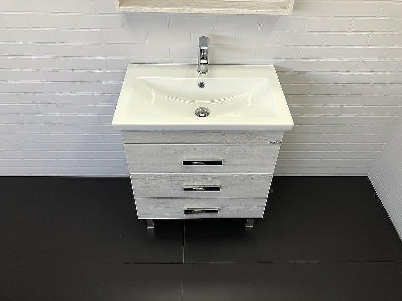 Тумба с раковиной Comforty Никосия 70Н 00-00005793 Дуб белый, купить, цена, заказать, магазин, доставка, скидка, промокод, купить, цена, заказать, магазин, доставка, скидка, промокод