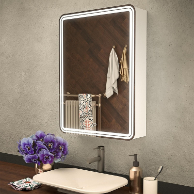 Зеркальный шкаф Mixline Адриана 60 R 547076 с подсветкой цвет Белый