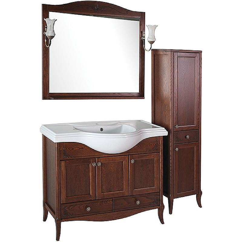 Комплект мебели для ванной ASB-Woodline Салерно 105 Антикварный орех, купить, цена, заказать, магазин, доставка, скидка, промокод, купить, цена, заказать, магазин, доставка, скидка, промокод