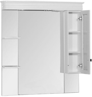 Зеркало со шкафом Aquanet Греция 110 171544 с подсветкой R Белое Swarovski