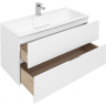 Тумба с раковиной Aquanet Алвита 100 238369 подвесная Белый глянец, купить, цена, заказать, магазин, доставка, скидка, промокод, купить, цена, заказать, магазин, доставка, скидка, промокод